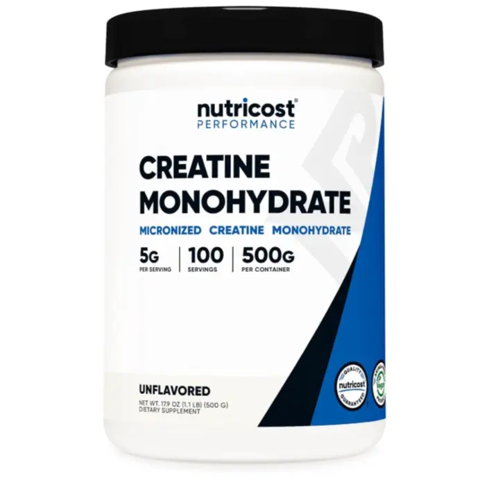 Nutricost Creatine Monohydrate Micronized Powder 500G, 100 Servings | 5000mg Per Serving (5g), 17.9 Oz