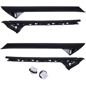 JOKG Windshield A-Pillar Trim Molding Compatible with 2011-2019 Ford Explorer BB5Z7803144AB BB5Z7803136BA Front Left + Right + Outer + Inner