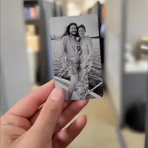 Metal Photo Card | Personalized wallet insert is the perfect gift for your loved one to take with them everywhere. Exquisite polaroid prints