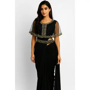 Designer Handmade Ready-to-Wear Saree with a Modern Twist