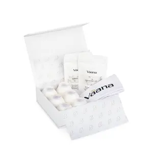 Vaana Lavender Spa Gift Set with Bath Bombs, Bath Salts, and Spa Headband for Relaxing and Calming Bath Time - Comfort, Body Care Scented Moisturizing Moisture Nourishing Aroma