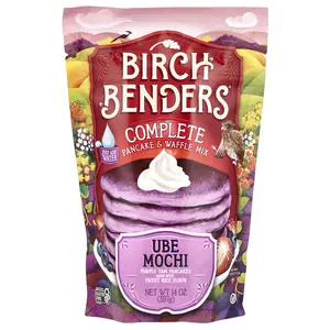 Birch Benders Complete Pancake & Waffle Mix, Ube Mochi, 14 oz (397 g)
