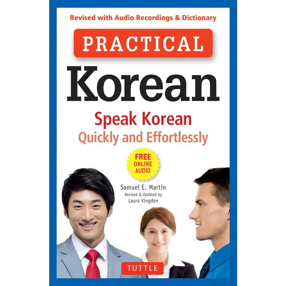 Used "Practical Korean: Speak Korean Quickly and Effortlessly" Language Textbook (Revised Edition with Audio Recordings, Dictionary) by Samuel E. Martin (Paperback Book)