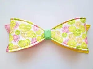 Citrus Wired Fabric Bow