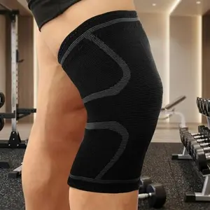 Adjustable Breathable Anti-Slip Knee Brace - Compression Support for Running, Hiking, Basketball & Outdoor Sports. Knee Injury Recovery, Stabilizing Protection with Comfort Fit. High Elasticity for Multi-Scenario Use. Essential Sports Gear.