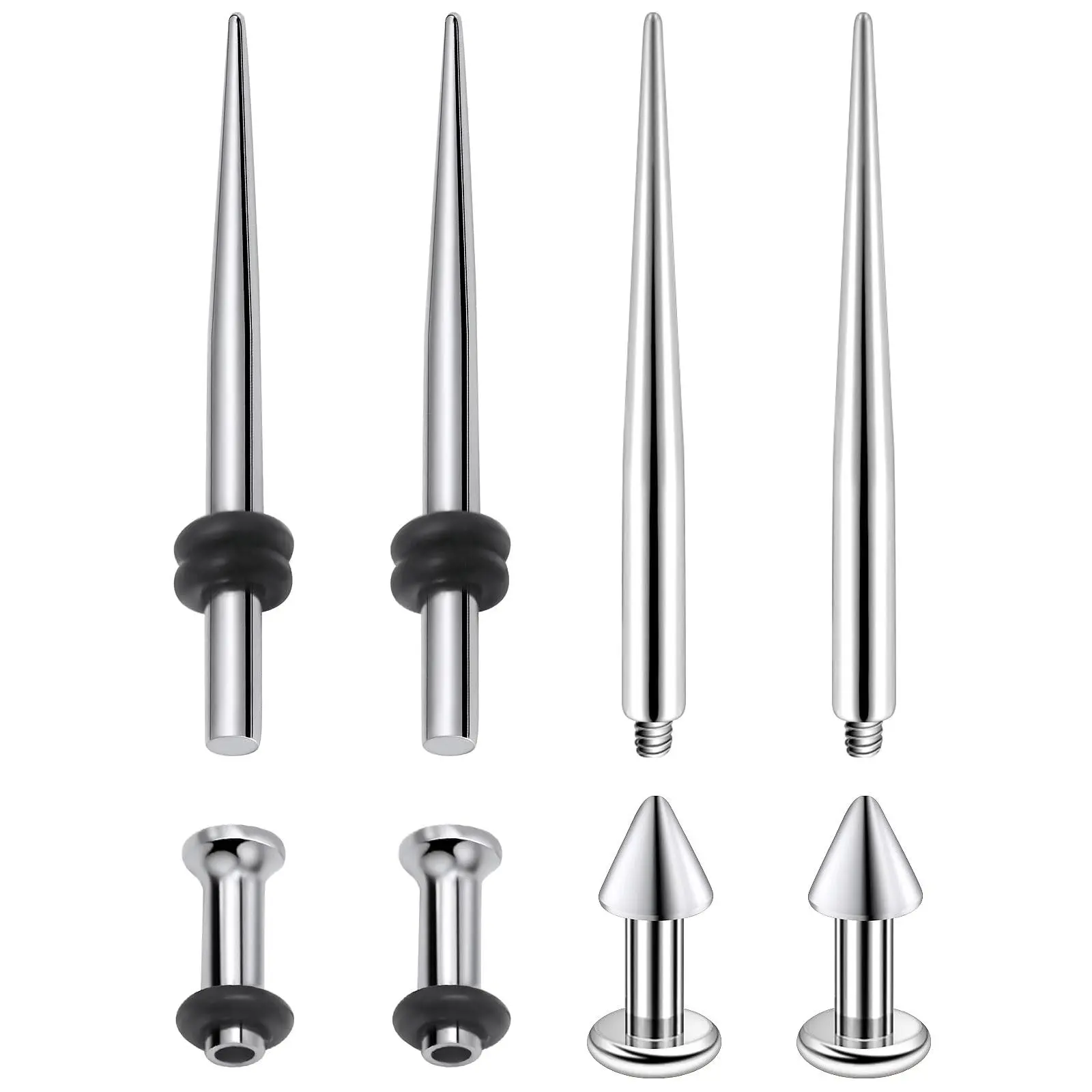 12g 10g 8g 6g 4g 2g 0g 00g Ear Stretching Kit 316l Steel Tapers And Tunnels Gauges Expander Set Body For Women Men