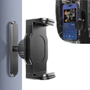 Magnetic Golf Cart Phone Holder ,Hand-Free Gym Workout Recording Phone Holder Golf Accessories Essentials Gadgets Fits EZGO, Club Car, Yamaha  , Universal for 4.7-6.5" Smartphones Secure Metal Surface Attachment