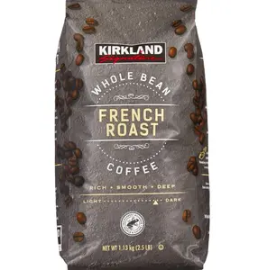 Kirkland Signature Whole Bean Coffee French Roast Dark 2.5 lbs Arabica Beans Rich Smooth Deep Flavor for Coffee Enthusiasts Beverage