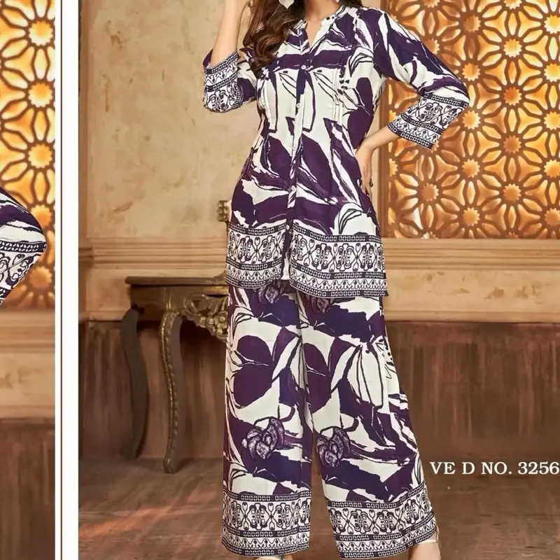 Rayon Designer Print 2pcs Co-Ord Sets size 42 - Perfect for All-Day Wear