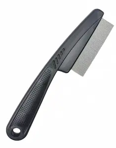 Stainless Steel Dandruff Remover Comb, Professional Fine-Tooth Scalp Cleanup Tool with Metal Teeth and Strong Grip for Adults (Black), All