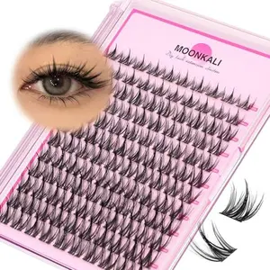 MOONKALI Natural Lash Clusters Wispy Eyelash Clusters Manga Cluster Eyelash Extensions 10-16MM CC Curly Fairy Lashes Cluster Eyelashes Individual Lashes DIY Eyelash Extensions 120PCS Lash Exrension