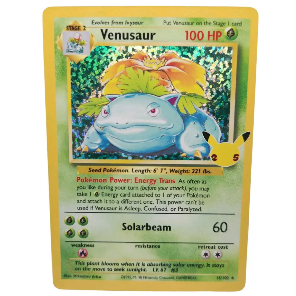 Pokmon TCG: Pokmon Celebrations Venusaur 15/102 Classic Collection Holo  Rare NM - TikTok Shop