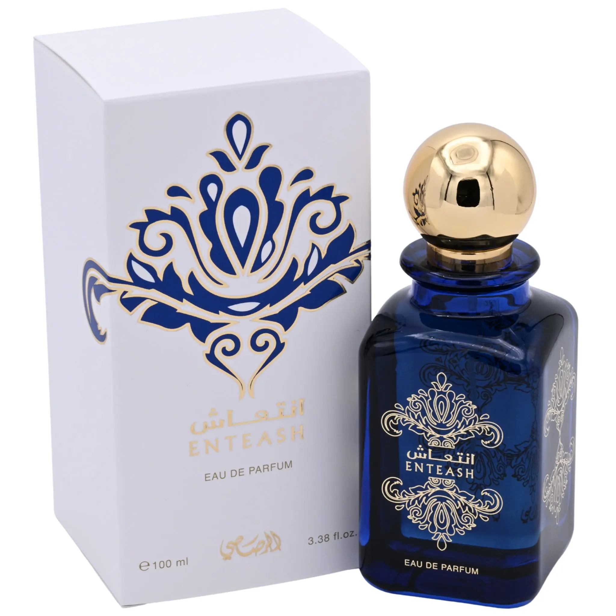 Rasasi Enteash Eau de Parfum (EDP) Spray - Unisex Spicy Modern Scent with Ginger, Musk, Smooth Notes, 3.38 oz (100 ml), 100 Ml Perfume, Aerosol Can, New Box, Smooth, Modern Scent, Contains Aerosol, Perfume Vial Unisex Fragrance, Yes, Boxed Bottled Unisex