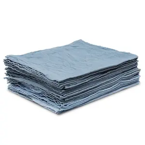 Heavy Duty Recycled Surgical Huck Towels Blue Grey 24in X 16in 100% Cotton Super Absorbent Reusable Durable Cleaning Supplies