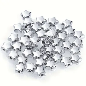 100pcs Acrylic Star Spacer Beads, Heart Shape Jewelry Set, Jewelry Making Kit, Ideal for Bracelets, DIY Crafts, Party Decorations, Unique Gift Idea