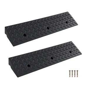 Driveway Ramp Curb for Vehicles (2-Pack, 7000lb Bearing) - Rubber Curb Ramps for Cars, 1.6/2/3/4 Inch Height for Driveway & Sidewalk Use