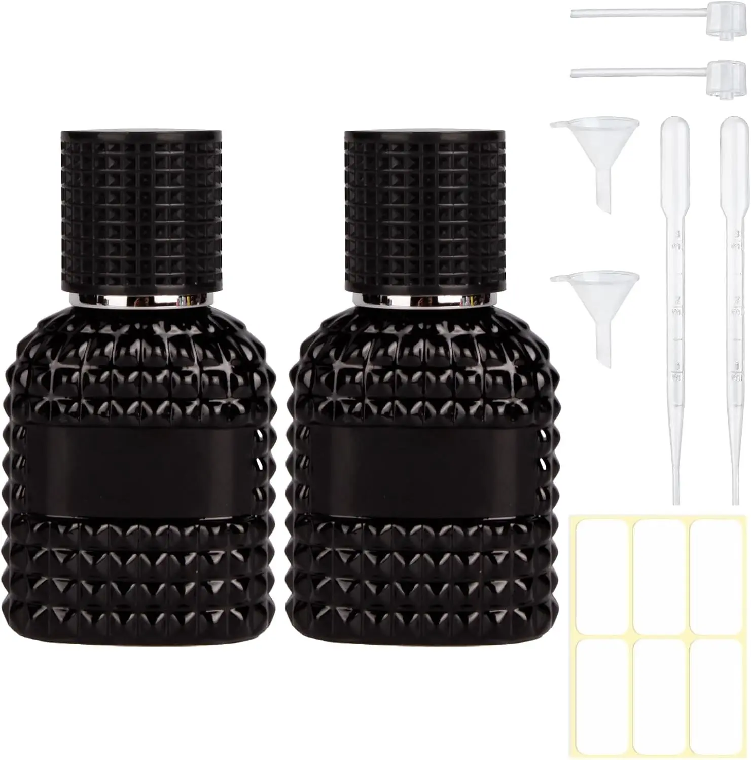 2 Pack Refillable Spray Perfume Bottles, 30ML Thick Glass Empty Perfume Bottles, Perfume Atomizer Travel Cologne Sprayer Bottles