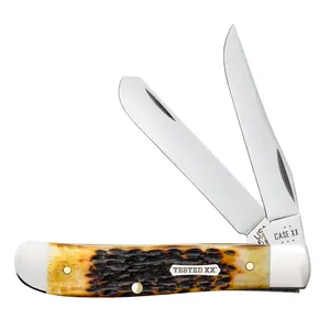 Rogers Jigged Burnt Amber Bone CS Mini Trapper