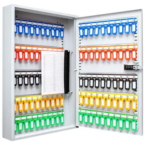 Barska CB13560 100 Keys Adjustable Cabinet with Combination Lock, Lock Box, Key Hooks, Key Index