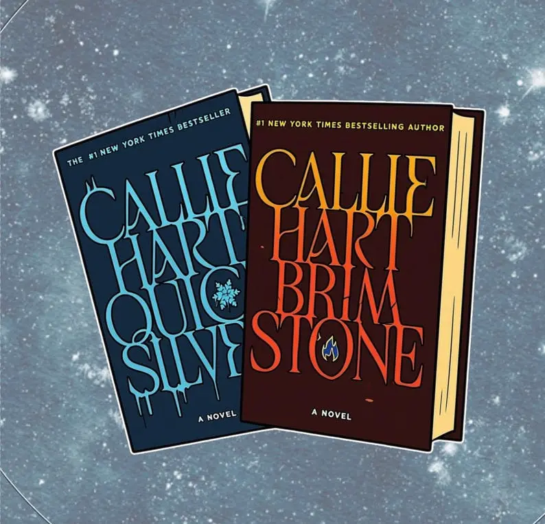 Quicksilver & Brimstone Book Duo Sticker – Callie Hart, BookTok Romance, Waterproof Vinyl