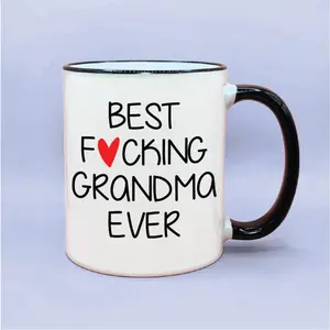 Best Fucking Grandma Ever Coffee Mug, Custom Year Grandma Mug, Simple Grandma Gifts, New Baby Reveal Gift Idea, Nana Mug, Crude Grandma Gift