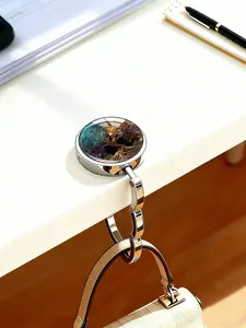 Foldable Wallet Hook, Foldable Purse Hook, Portable Bag Hook, Alloy Material, Durable Clothes Hanger, Ideal for Travel and Home Use, Carry Purse Hook