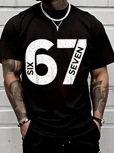 Men'S 6  7 Number Graphic T-Shirt - Print on, Tren