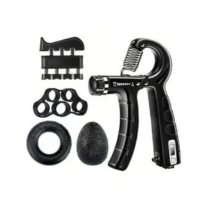 5pcs Grip Strengtheners, Including 1pc R-Shaped Hand Trainer, 1pc Fingers Stretching Band, 1pc Grip Ring, 1pc Grip Ball, 1pc Forearm Exerciser, Suitable For Hand Strength Training,