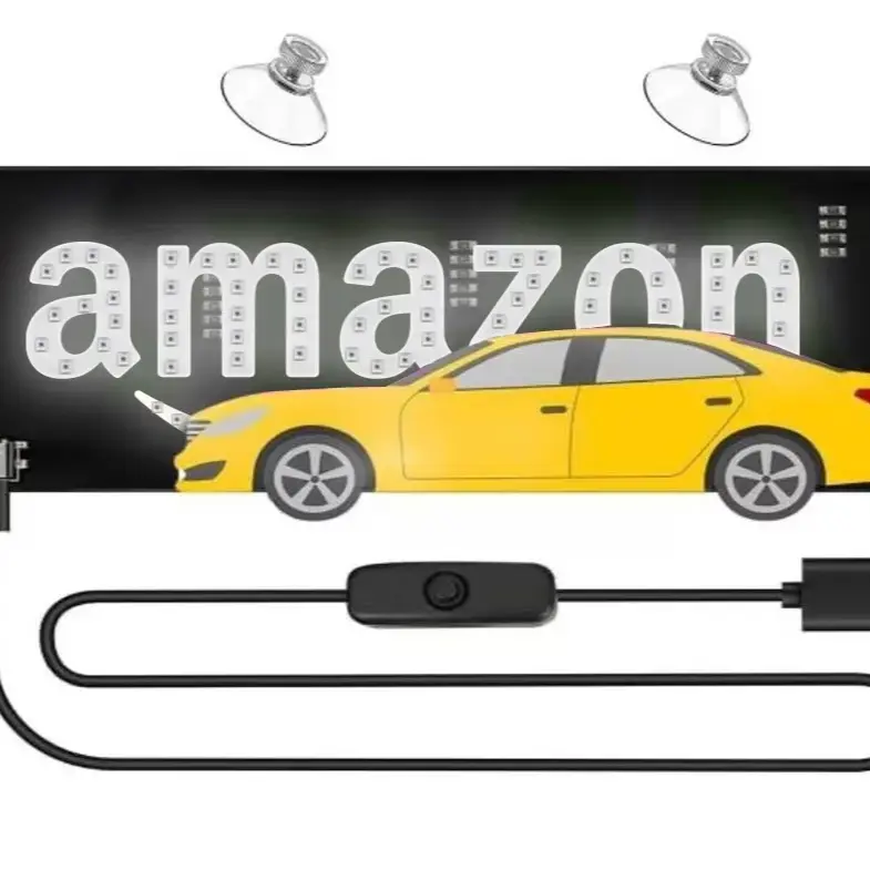 Luz Pro Flex Delivery Driver LED Sign - Bright Colorful Safety Lights for Enhanced Visibility & Energy Efficiency - Easy Install Portable Design - Durable & Professional for Nighttime Deliveries