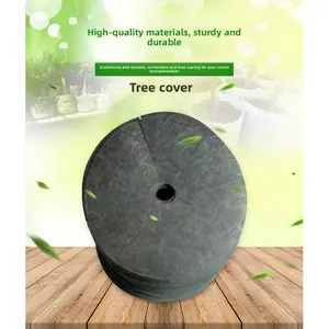Non-Woven Tree Mulch Ring Weeding Barrier, Protector Mat, Plant Cover, Anti Grass, Gardening Fabric Weed Control,