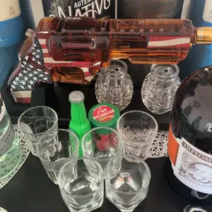 Man Cave Bar accessories, Gift for Men Dad, Kollea USA 250th Anniversary Whiskey Decanter Glassware Sets with Grenade Shot Bottles,Gifts for Brother Husband Boyfriend,Military Enthusiasts,Fun Anniversary Brithday Present Utensils homedecor,home essentials