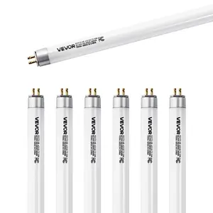 VEVOR 8 Pack T5 Fluorescent Light Bulbs, 21-Inch Linear, Fluorescent Tube Lamp with 3000K Warm White, 13 Watts, G5 Bi-Pin Base, 1100 Lumens, Replacement Bulb, for Under Cabinet Counter Fixture, Closet