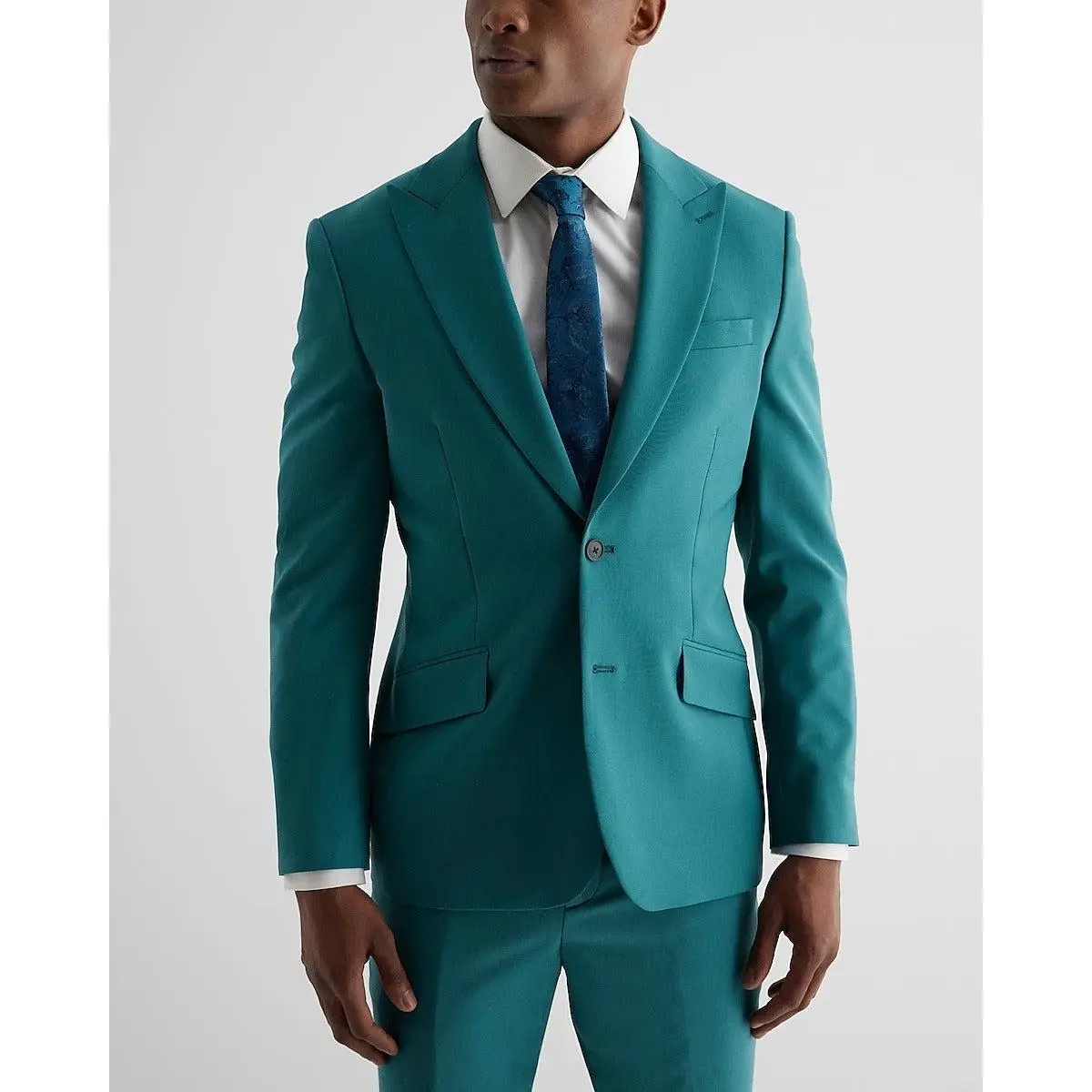 Mens Classy Teal Color Tuxedo Suit