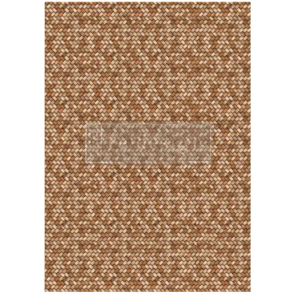 Redesign With Prima A1 Decoupage Fiber - Braided Bliss, Decoupage Art Sturdy Paper, Neutral Weave Single Sheet With Natural Texture, 655350668907