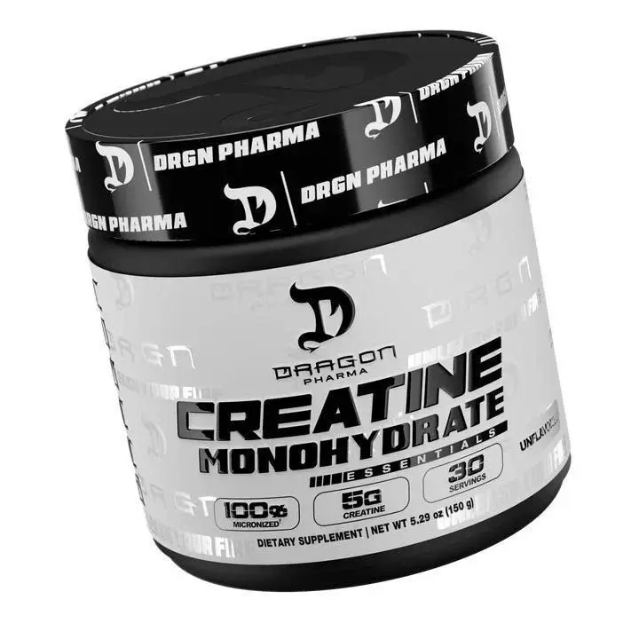 DRAGON PHARMA Creatine Monohydrate, Aid Muscle Recovery, Post-Workout Supplement, Antioxidant Support (30 Servings, Unflavored)