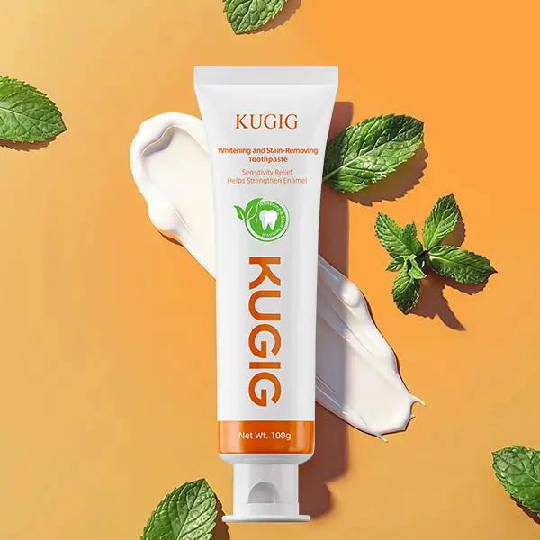 KUGIG Fluoride-Free Mint Toothpaste - Toothpaste Without Fluoride, All-Natural, Enamel Whitening, Mints, Oral Freshening, Sensitive Teeth Soothing, Healthy Gums Support, Plaque Reduction, Gentle Daily Dental Care, All-Natural Toothpastes