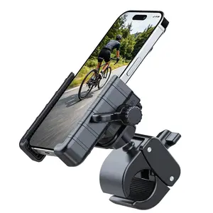 Motorcycle Phone Holder Mount, Anti-Shock Phone Holder for Motorcycle,Handlebar Cell Phone Clamp,E-Bike Scooter Bicycle Bike Phone Holder Mount for 4.7-7" Cell Phones