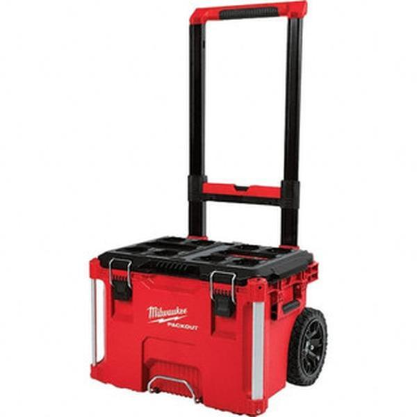 Milwaukee PACKOUT 1 Compartment 1 Tray Rolling Tool Box 25-39/64" Wide x 22-7/64" Deep x 18-29/32" High, Polymer, Red/Black 48-22-8426