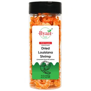 Byait Dried Louisiana Shrimp 5 Oz – Approx. 230 Pieces, Fresh-Caught & Dehydrated for Snacks, Seafood Salad, Pad Thai, Ramen Toppings, or Soup, Premium Wild-Caught Shrimp, MSG-Free, Non-GMO