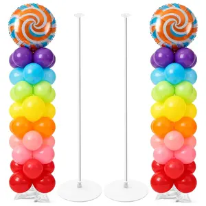 2026 Upgraded Balloon Column Kit Set of 2 79 Inch Metal Spiral Stand for Weddings & Baby Showers