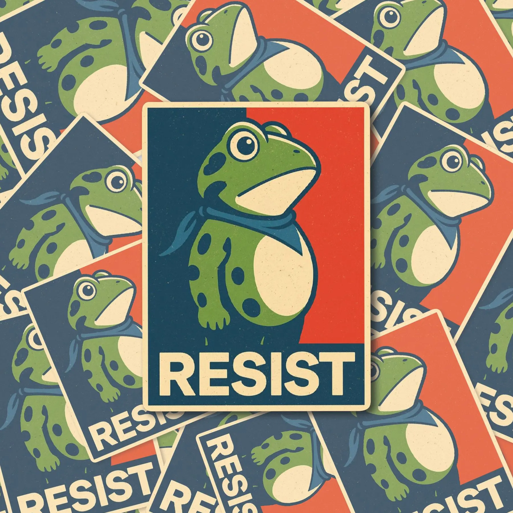 Portland Frog Protest Sticker, Anti Fascissm Sticker, Anti Trumpp, Fog Portland, Frogs Together Strong Sticker, Freedom Frog