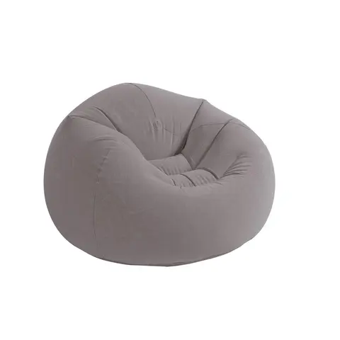 Intex Inflatable Contoured Corduroy Beanless Bag Lounge Chair, Grey | 68579EP