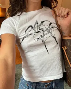 Cybersigilism  Graphic Y2K Street Baby Tee -Cropped Graphic T-Shirt  Vintage Style - style fashion women