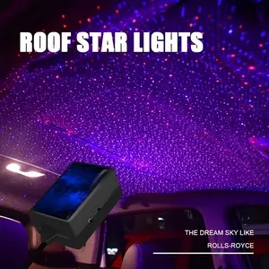 Car USB Starry Sky Ceiling Ambient Light, Blue Dual Color Full Sky Projection Lamp, Romantic Interior Upgrade, Car Interior Accessory
