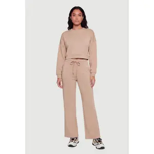 Drawstring Waist Straight Leg Sweatpants