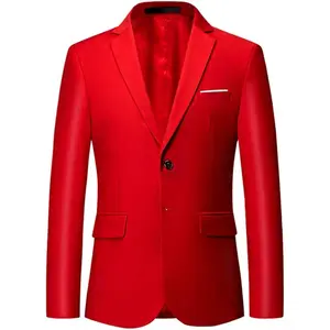 Mens Slim Fit Blazer 2 Button Lightweight Sport Coat Jacket for Wedding Prom Party Dinner