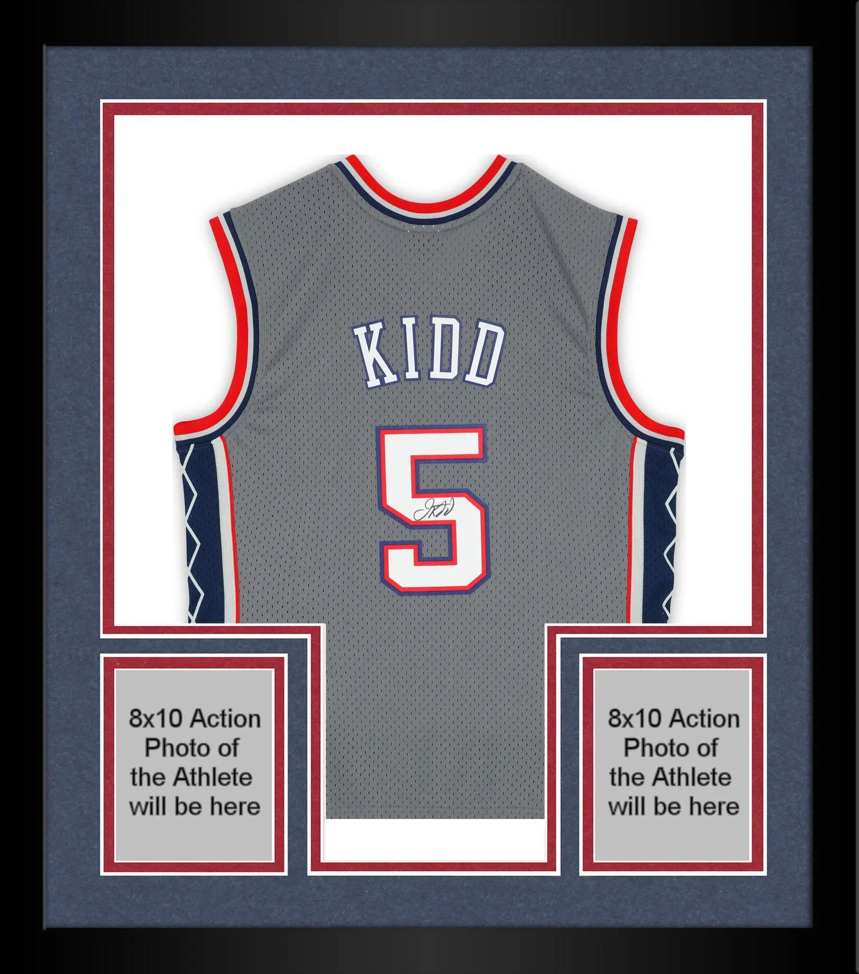 Framed Jason Kidd New Jersey Nets Signed Mitchell & Ness 2004-05 Swingman Jersey
