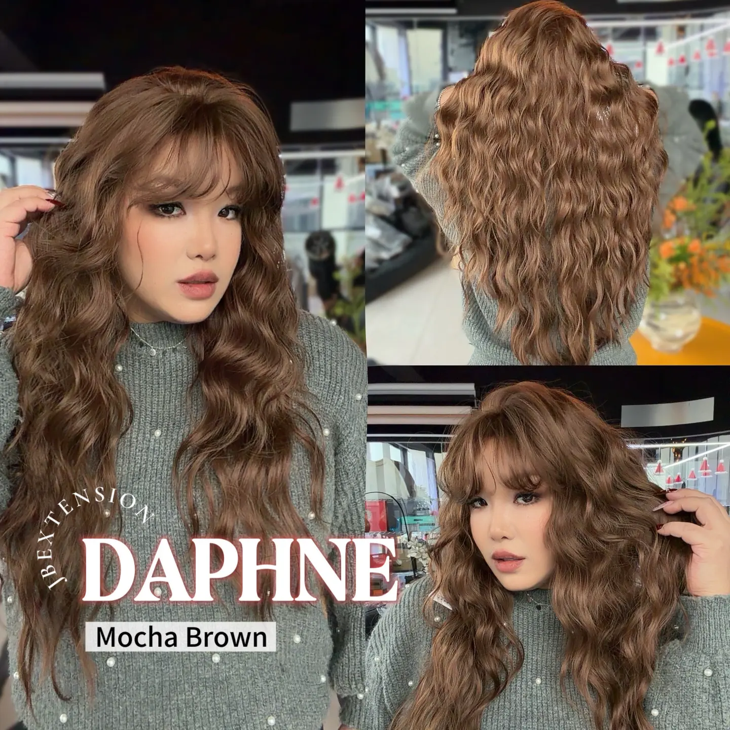 JBEXTENSION 29 Inches Long Body Wave Wig With Bangs DAPHNE JBEXTENSION 29 Inches Long Body Wave Wig With Bangs DAPHNE