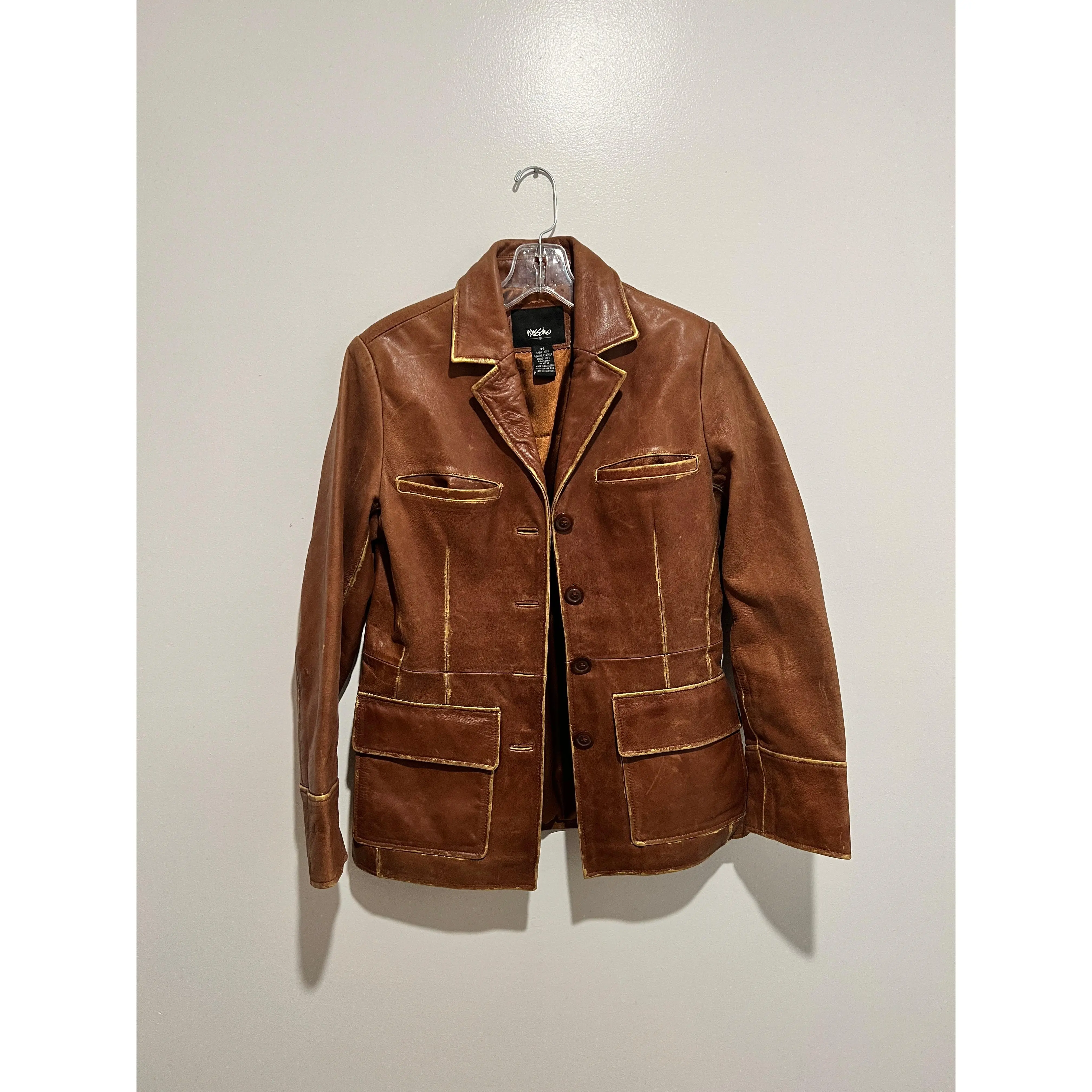Vintage Hand-Painted Leather Jacket