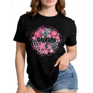 Nurse Appreciation Floral Graphic T-Shirt | Heartfelt Thank You Nurse Tee for Her | Inspirational Everyday Wear TShirt | Proud Nursing Graduation Gift T Shirt for Women